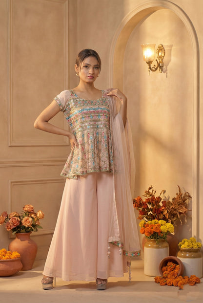 Pink Sharara Suit