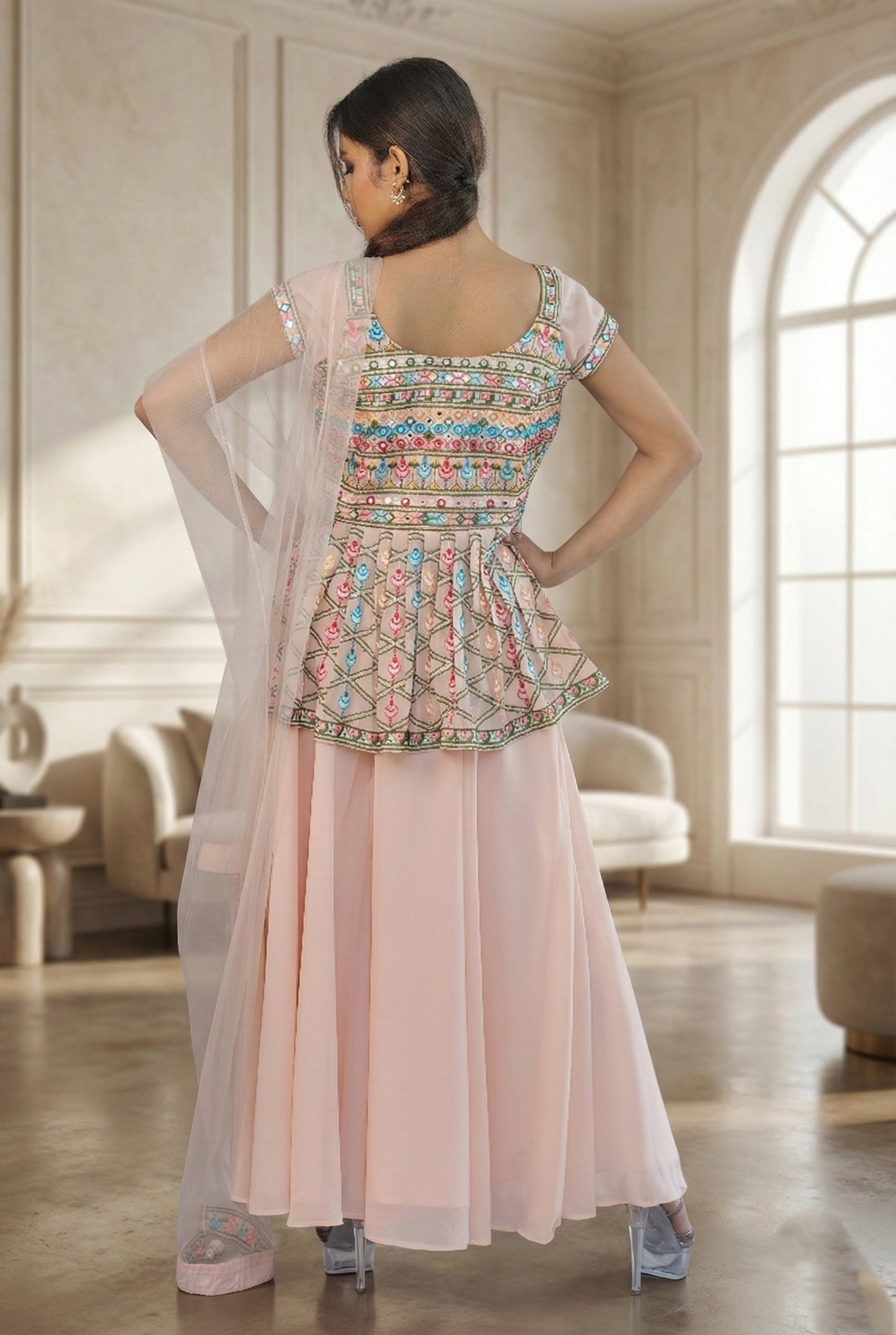Pink Sharara Suit