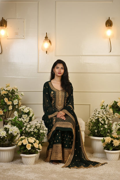 Dark Green Sharara