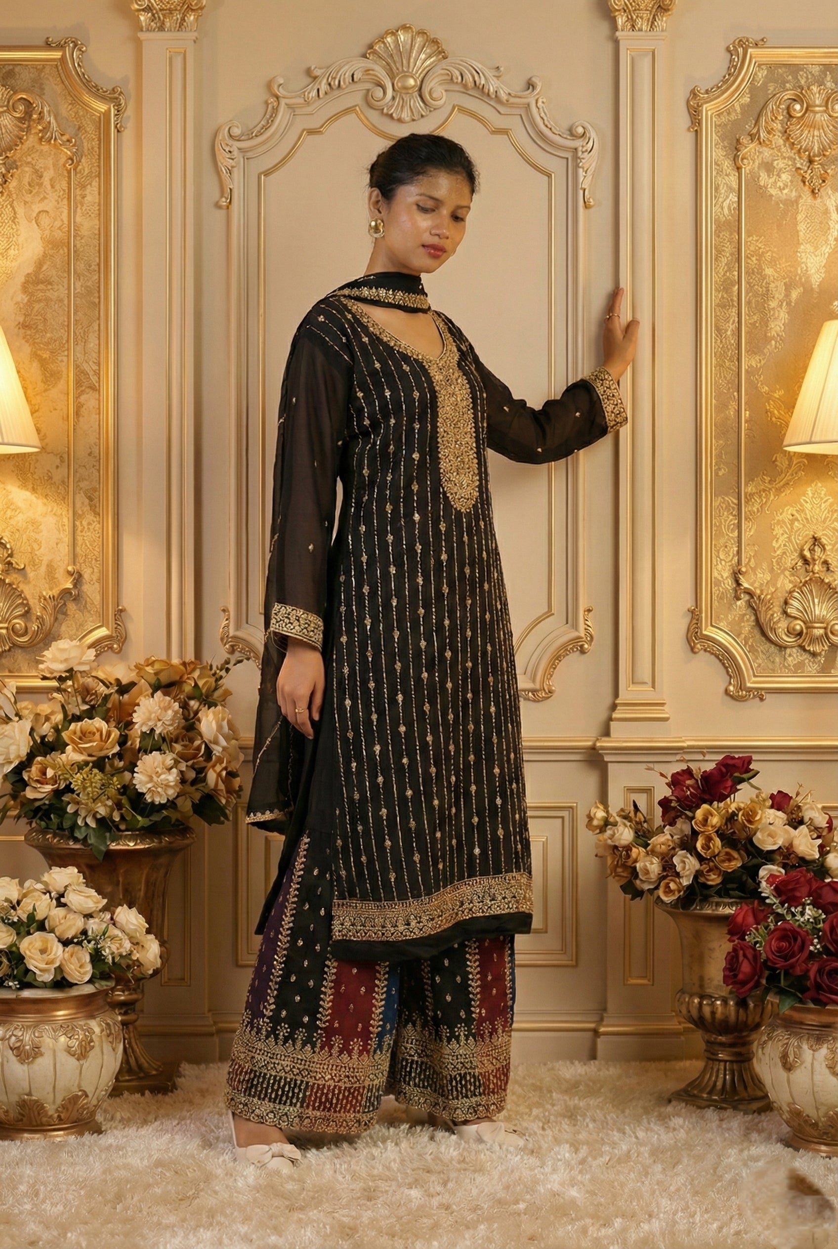 Green Sharara Suit