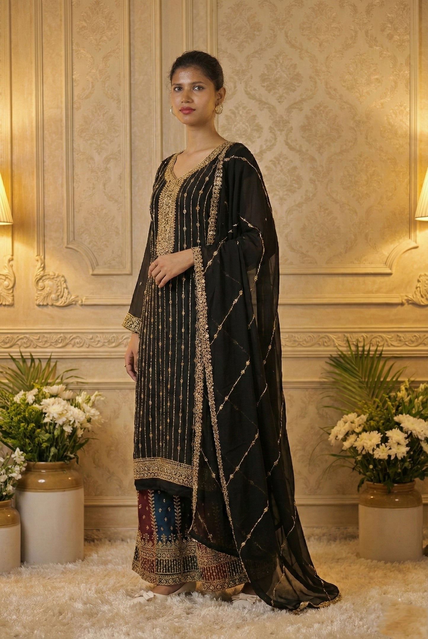 Green Sharara Suit