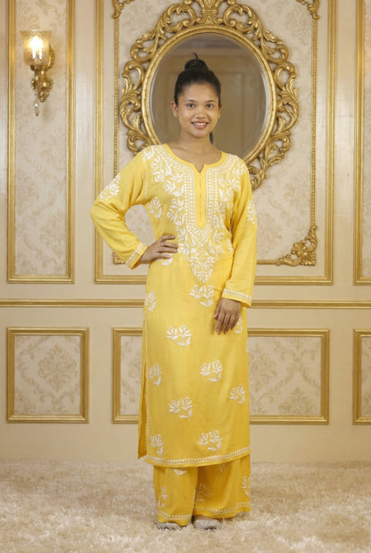 Yellow Chikankari Suit