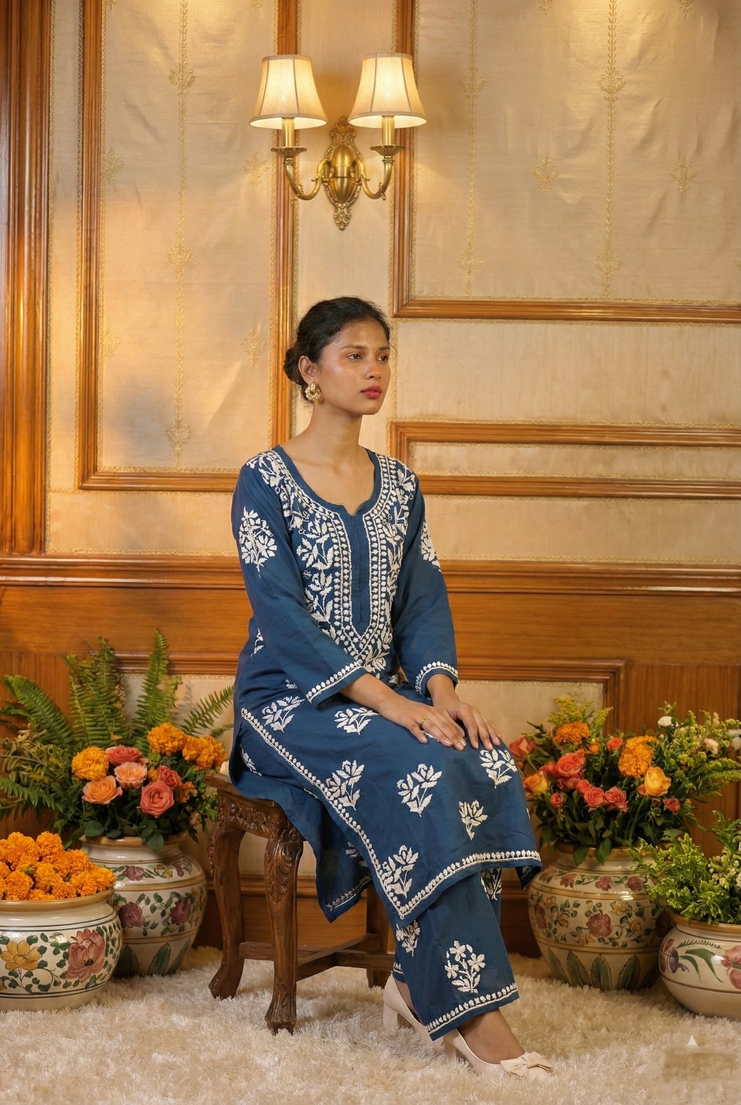 Charcoal Chikankari Suit