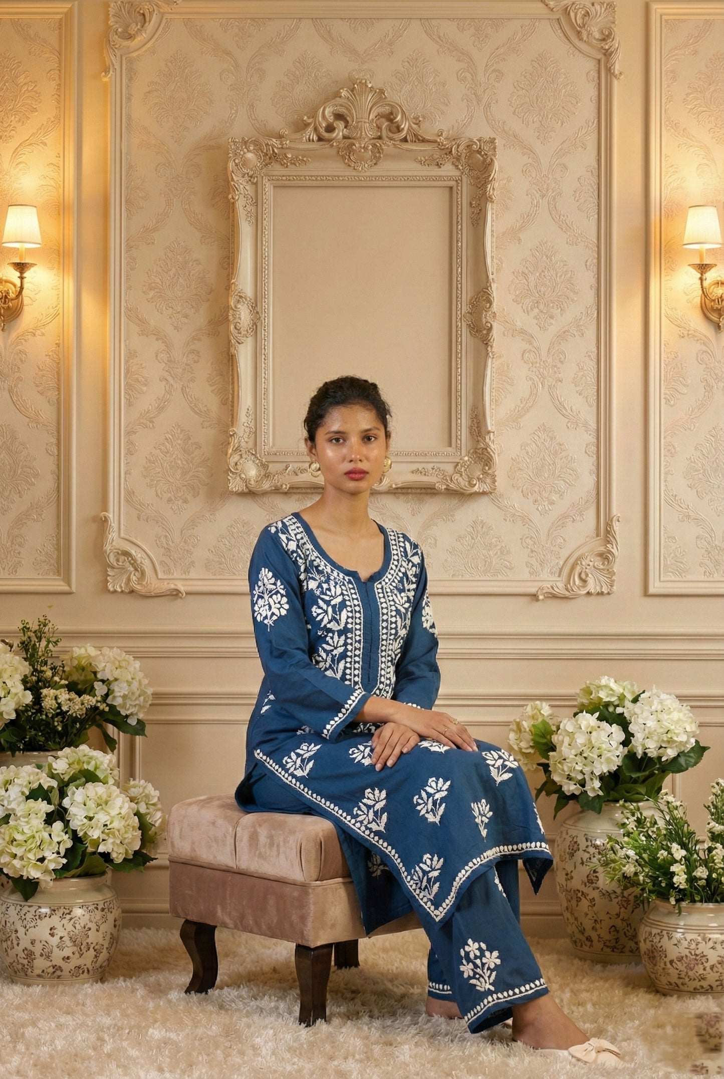 Charcoal Chikankari Suit