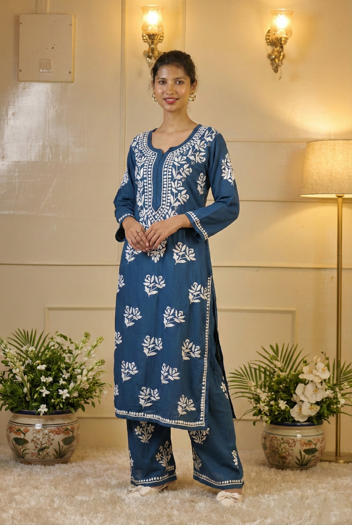Charcoal Chikankari Suit