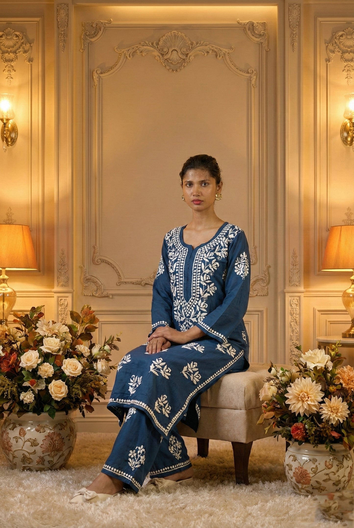Charcoal Chikankari Suit