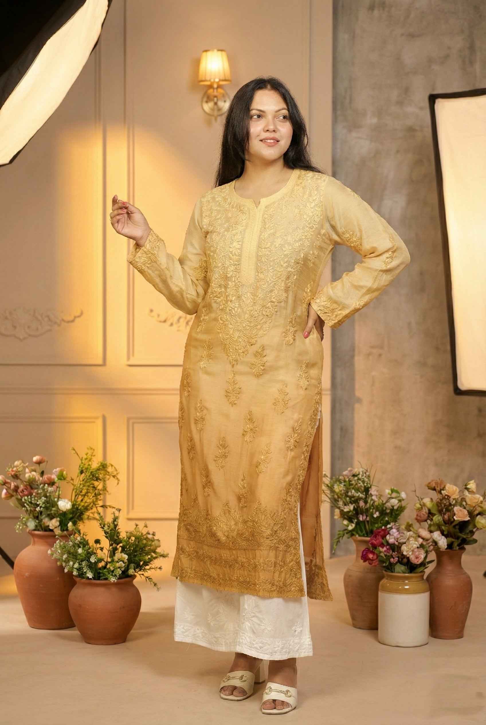 Yellow Chikankari Suit
