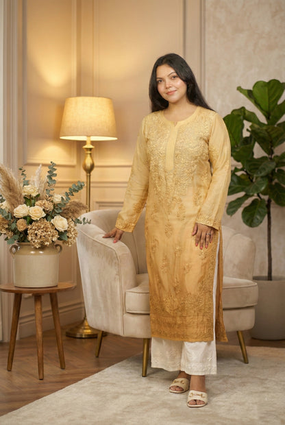 Yellow Chikankari Suit