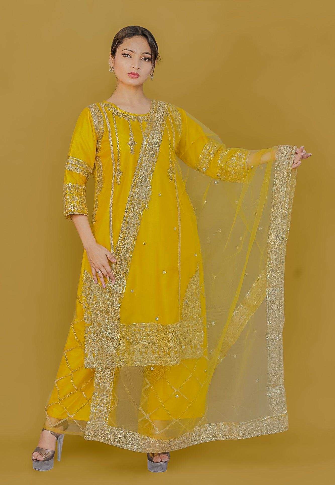 Sunshine Yellow Pakistani Suit