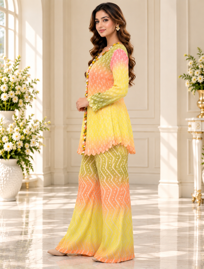Meher-e-Noor - Peplum Indo-Western Set