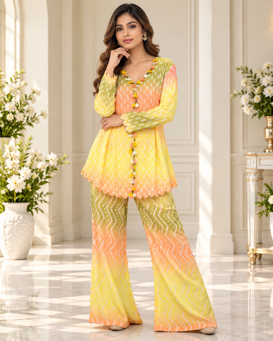 Meher-e-Noor - Peplum Indo-Western Set