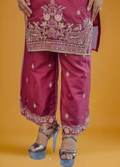 Pearl White Lucknavi Chikankari Suit
