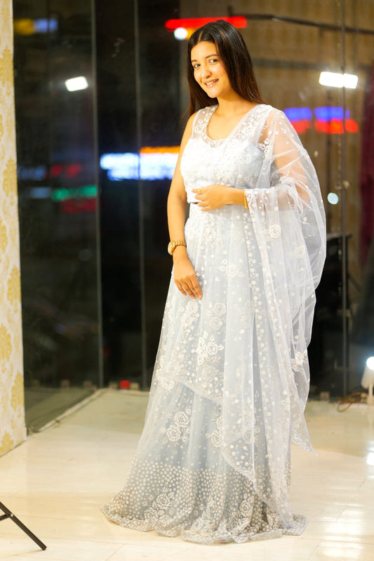 Raqs-e-Noor - Full Pearled Embroidered Lehenga