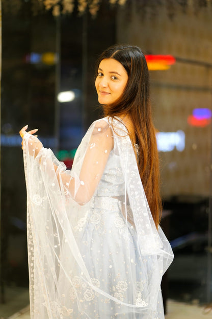 Raqs-e-Noor - Full Pearled Embroidered Lehenga