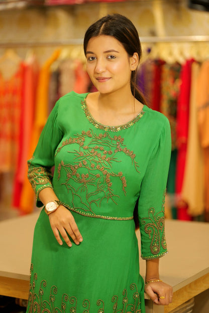 Zahra-E-Noor - Golden Embroidery Suit