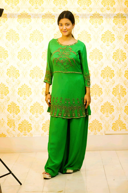 Zahra-E-Noor - Golden Embroidery Suit